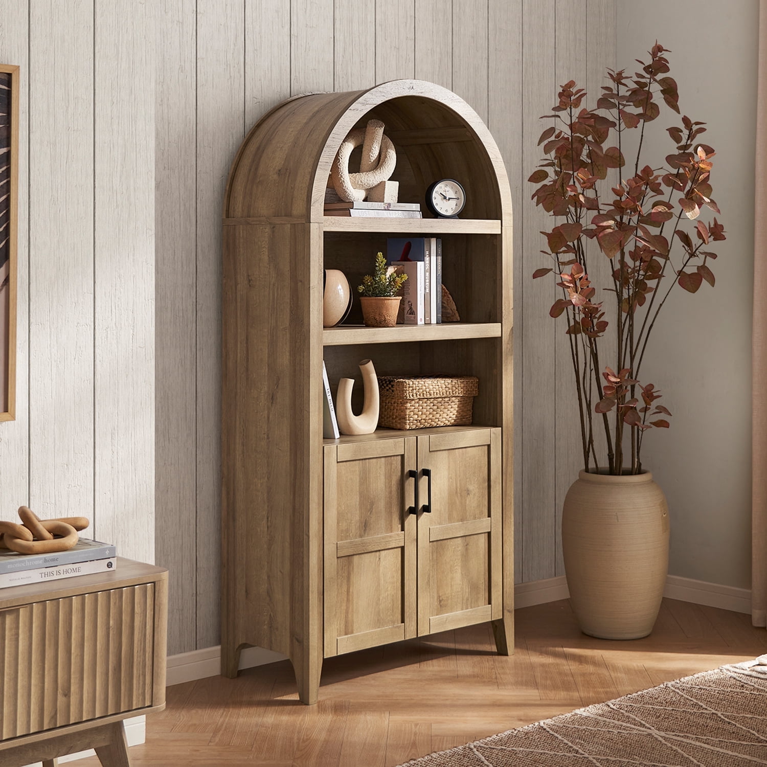 Arched Bookcase - Brown Color