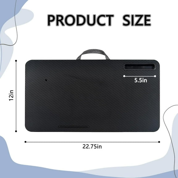 moredtich Lap Desk  Portable Laptop Desk Fits  to 16\u201C Laptops  with Tablet Slot  Built-in Cushion  Great for Home &amp; Office Lap Desk with Cushion (Black  Medium)