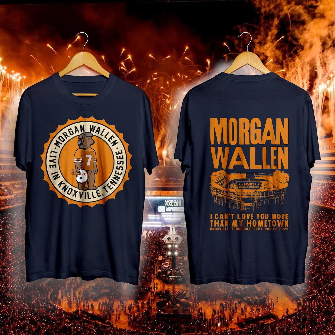 wallen neyland stadium tour sep 2024 tour shirt knoxville TN