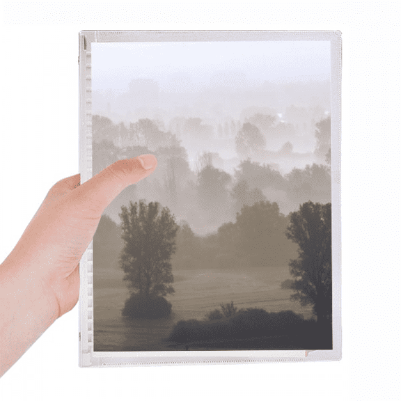 morning grassland fog sun notebook loose diary refillable journal statiry