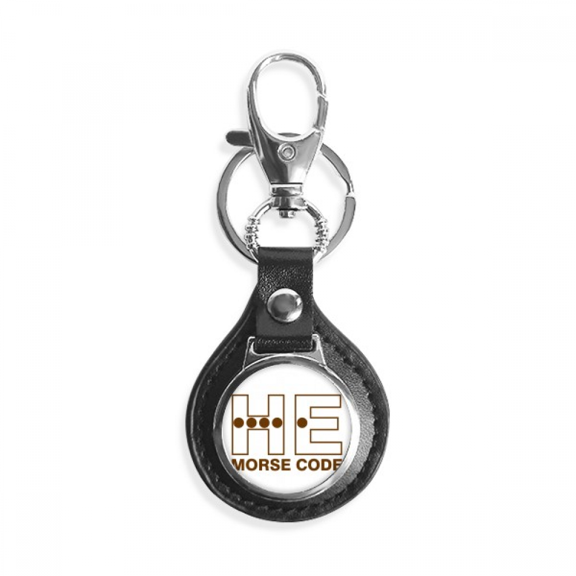 morse code he point-line expressions key link chain keyholder finder hook metal