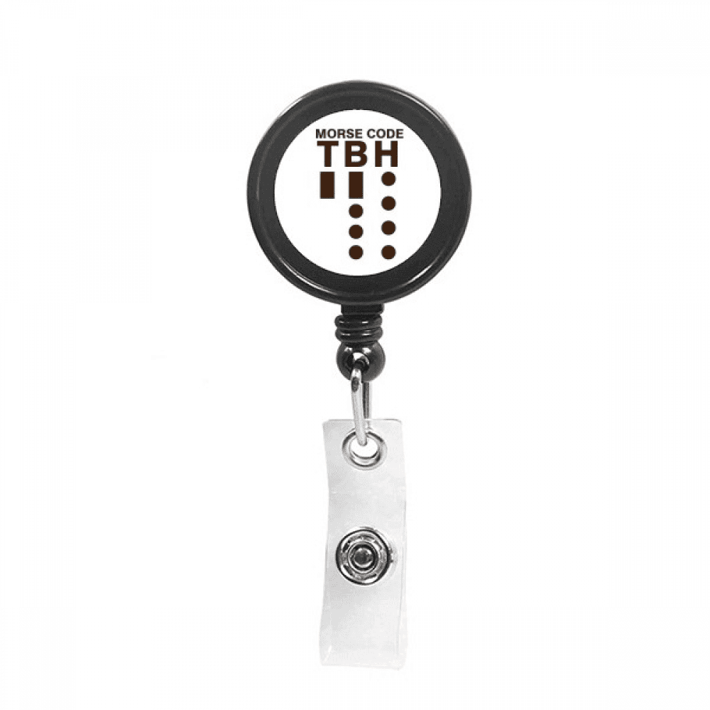 morse code hstly expressed point line Retractable Keychain Badge Holder ID Badge