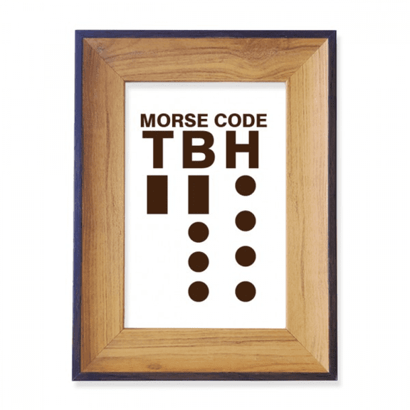 morse code hstly expressed point line photo frame exhibition display art desktop painting
