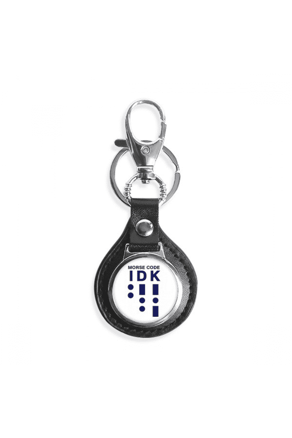 morse code know dot-line expression key link chain keyholder finder hook metal