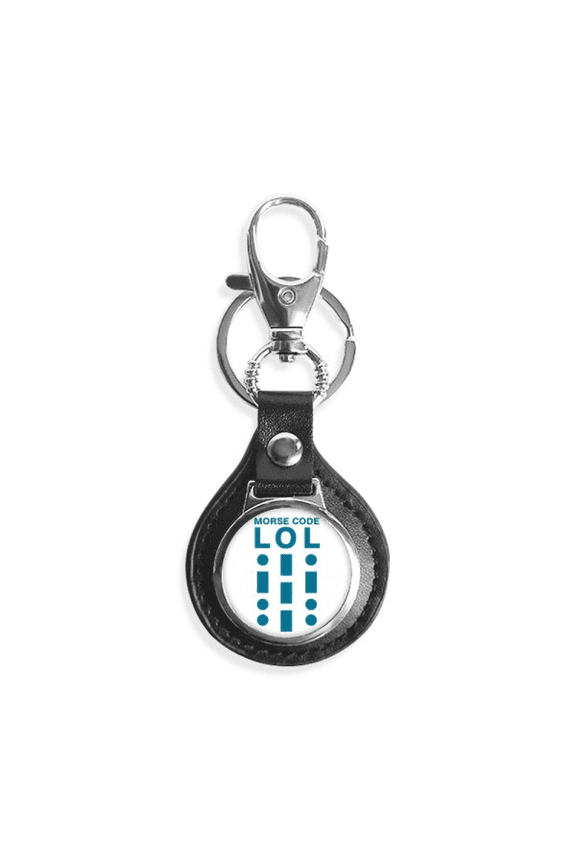 morse code laughter line expressions key link chain keyholder finder hook metal