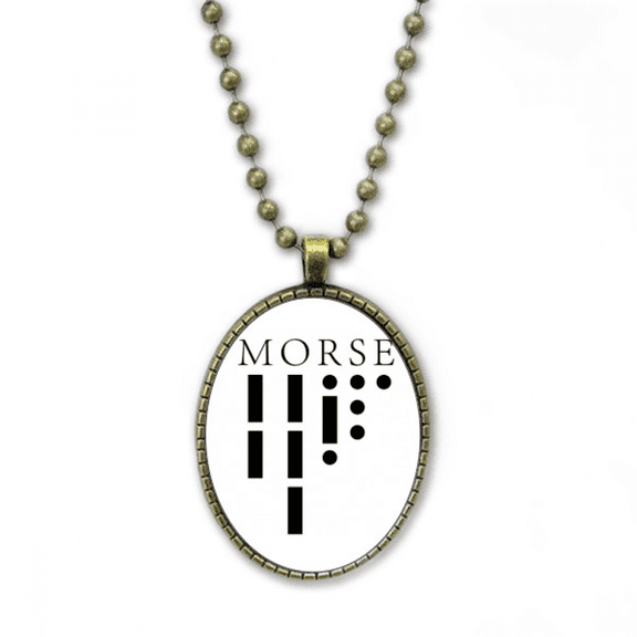 morse code point-line representation necklace vintage chain bead pendant jewelry collection