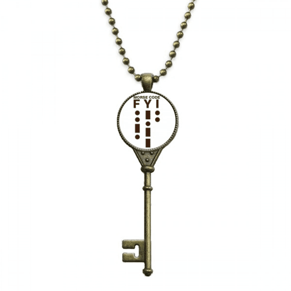 morse code reference points lines key necklace pendant tray embellished chain