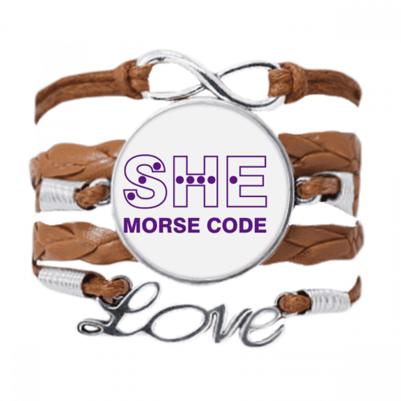 morse code she dot-line expression bracelet chain ornament wristband