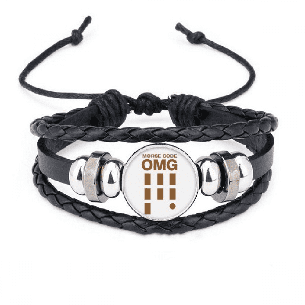 To My Grandson Morse Code Bracelet - Adjustable Inspirational Wristband With Gift Box, Handwoven Silk & Beads - View #9