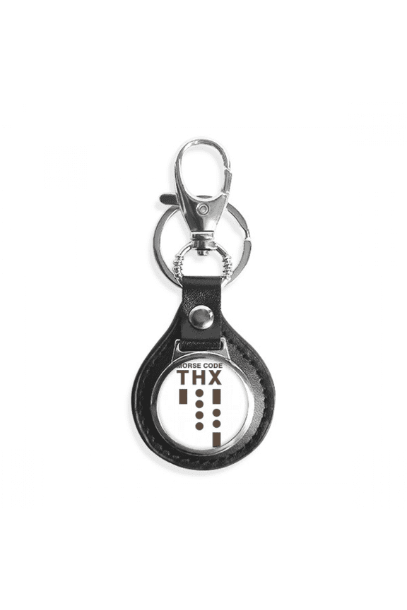 morse code thank-you dot-line expression key link chain keyholder finder hook metal