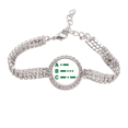 morse code two point line representation Tennis Chain Anklet Bracelet