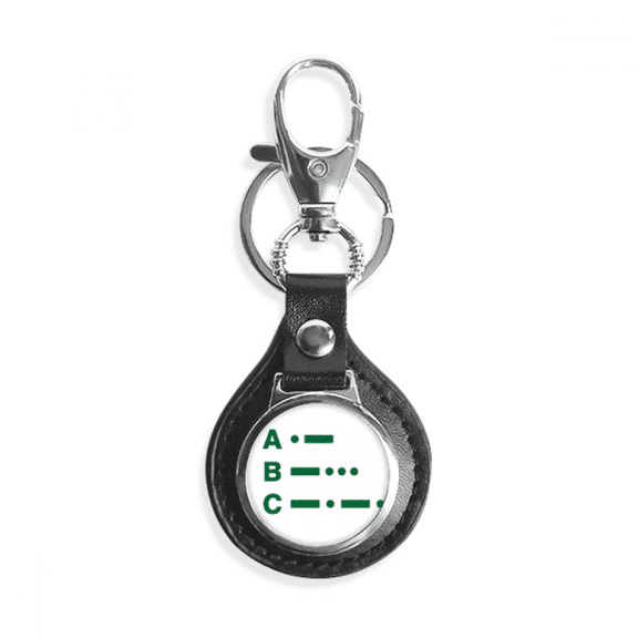 morse code two point line representation key link chain keyholder finder hook metal