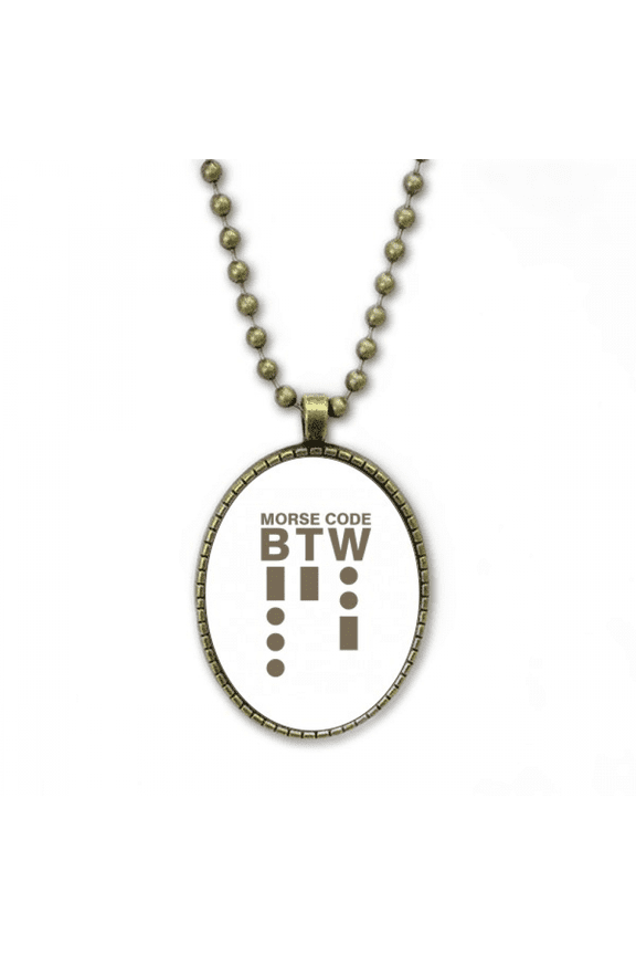 morse code way art deco fashion necklace vintage chain bead pendant jewelry collection