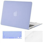 mosiso plastic hard case with keyboard cover with screen protector for macbook air 13 inch (models: a1369 and a1466), mint green