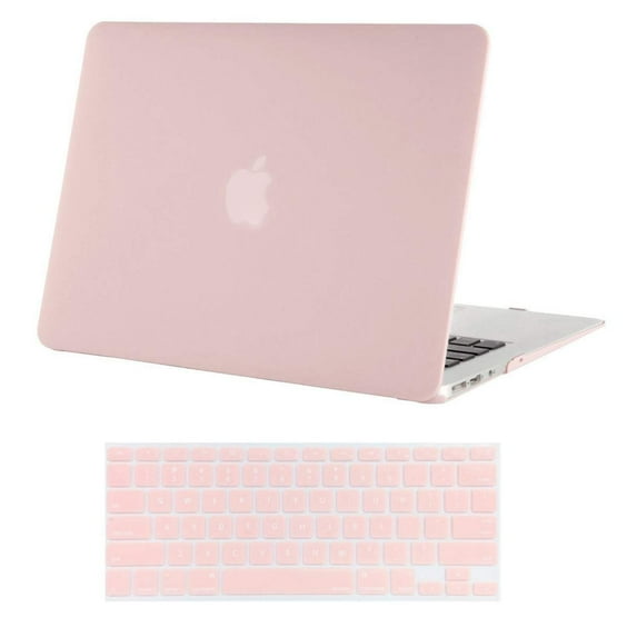 mosiso plastic hard cover case for macbook air 13 inch no touch id (models: a1369 &a1466,2010-2017)with keyboard cover,mint green