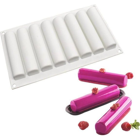 mostsom Silicone Molds Baking Mold for Mousse Cake, Silicone Mold for Chocolate, French Dessert Mold for Pastry Chocolate, Reusable Non-Stick Easy Release Baking Molds (H_ Long Bar)