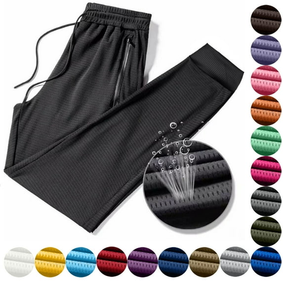 mothers day gifts! QATAINLAV Men's Lightweight Hiking Pants Breathable Quick Dry Workout Pants Solid Casual Drawstring Fishing Running Jogger Pants with Pockets Gray XL