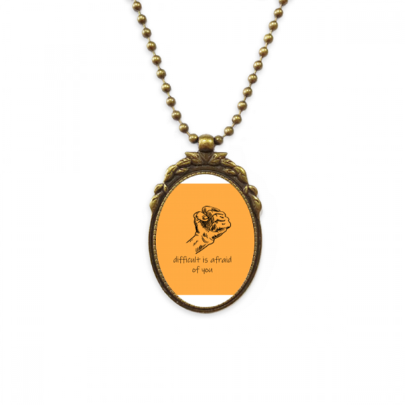 motivational encouragement clenched antique necklace vintage bead pendant keychain