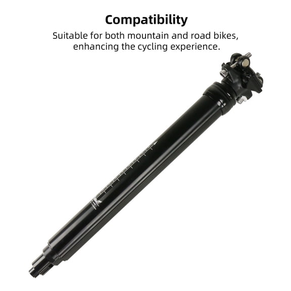 mountain bike dropper post Mountain Bike Dropper Post Premium Aluminum Hydraulic Lock Adjustable Seatpost with Remote Control for Road Bikes 31.6mm Diameter 100 125 150 170mm Travel Options Black