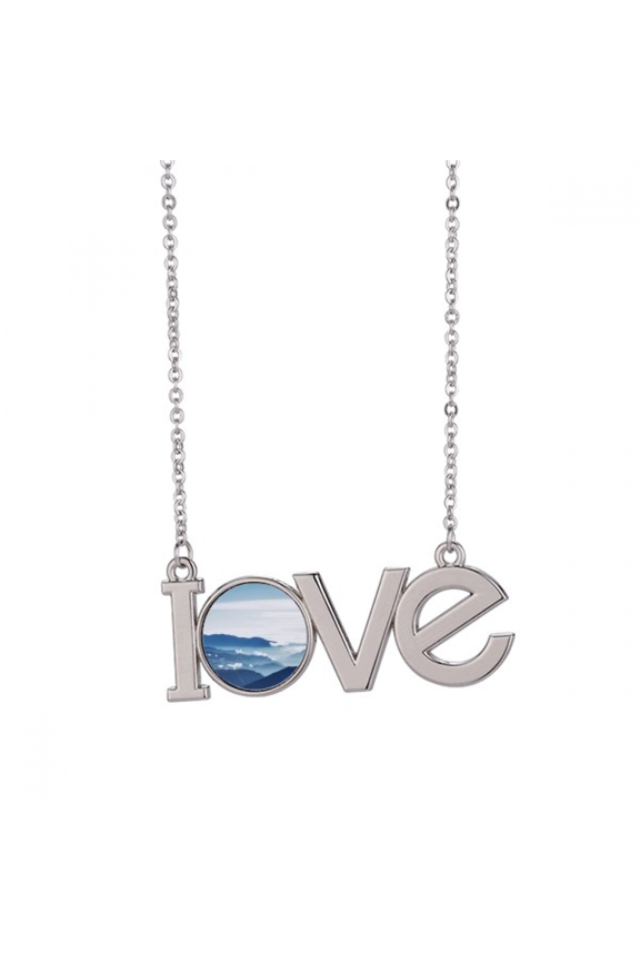 mountains sunshine clouds nature love necklace pendant charm jewelry