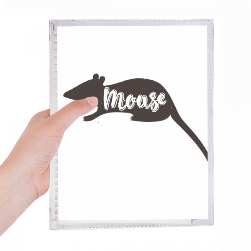 mouse black and white animal notebook loose diary refillable journal statiry