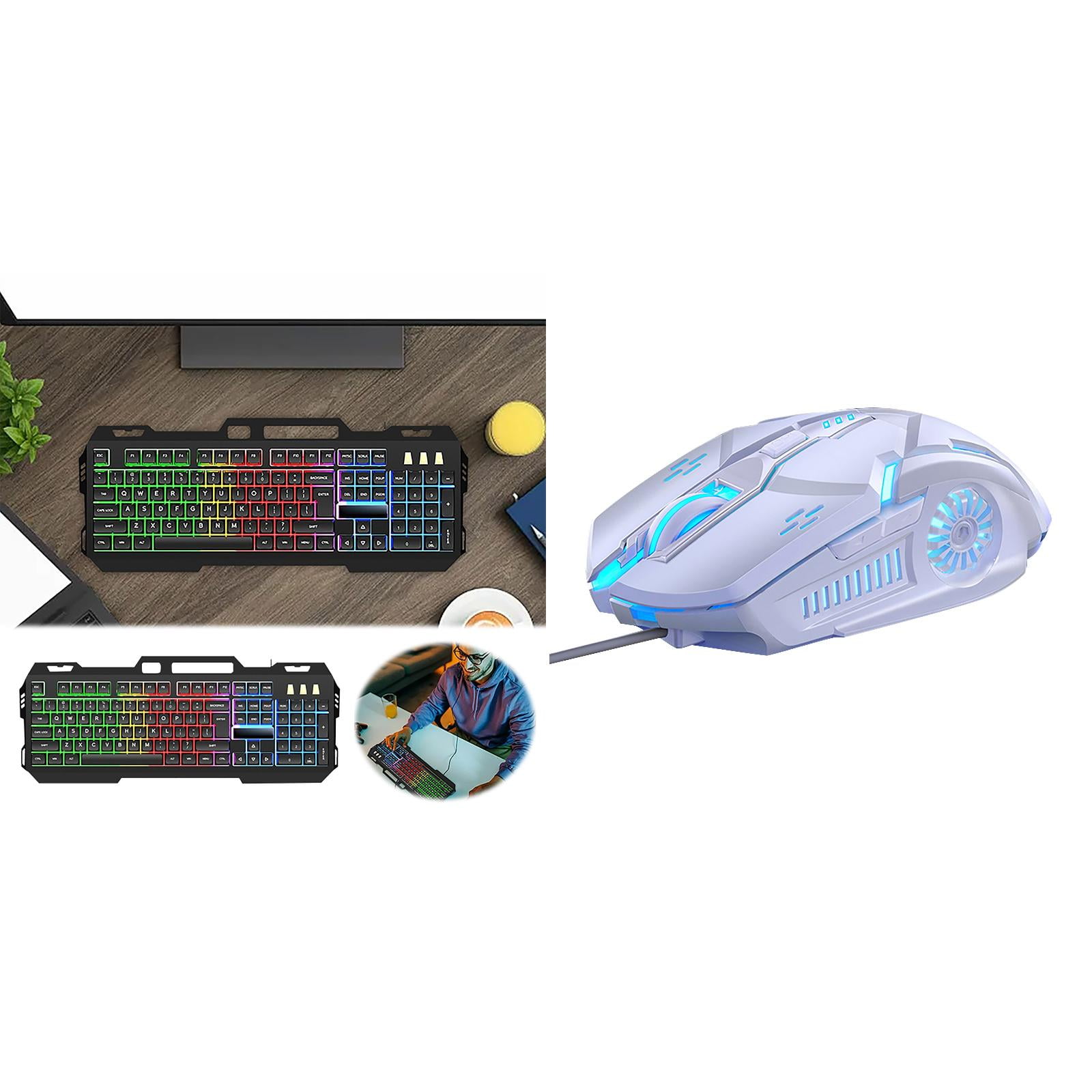 mouse and keyboard combo gaming Programmable Macro Shortcuts for PC