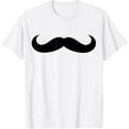 thumbnail image 1 of moustache Costume T-Shirt men and women can wear, black, white, gifts, 1 of 4