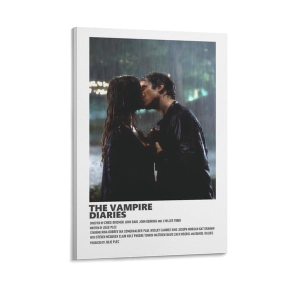 movie posters for room aesthetic 90s The Vampire Diaries Wall Art Picture Painting Poster Print Artworks Bedroom Living Room Decor (Unframed)
