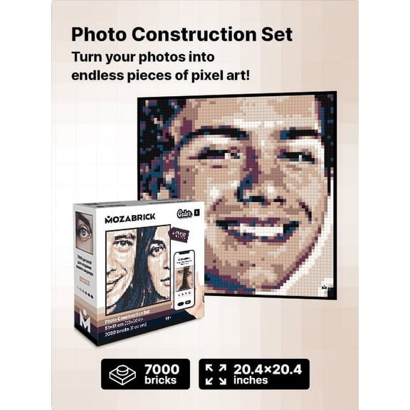 mozabrick Photo Pixel Brick Puzzle COLOR S