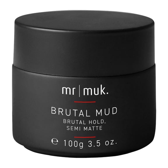 Muk Mr Muk Brutal Mud, Strong Hold Hair Mud, Low Sheen Styling Paste, Texturizing Hair Wax, Humidity Resistant Styling Mud