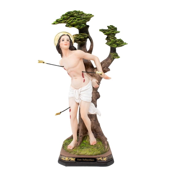 mrcjsales – St. Sabastian Resin Statues | High-Quality Church & Home Decor | Multiple Sizes | Religious Gift