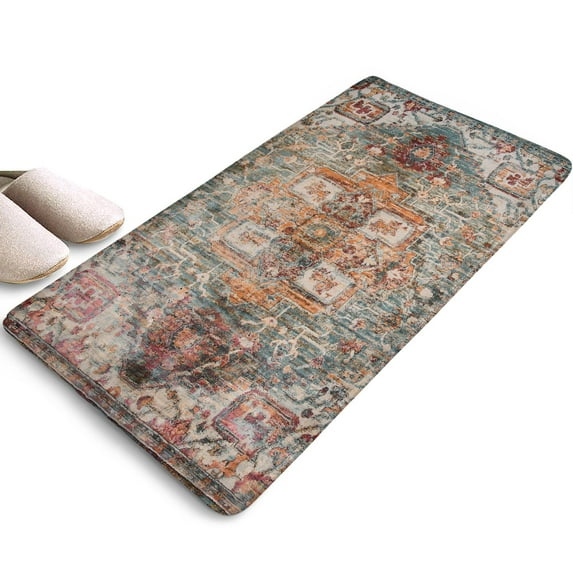 msiwtych Boho Light Brown Vintage Patterned Country Carpet Area Rugs
