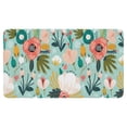 thumbnail image 1 of msiwtych Cartoon Flowers with a Green Background Door FlaxoidTextile Bath Mats, 1 of 6