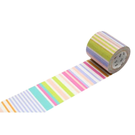 mt Casa Washi Paper Masking Tape: 2 in. x 23 ft. (Multi Border Pastel)