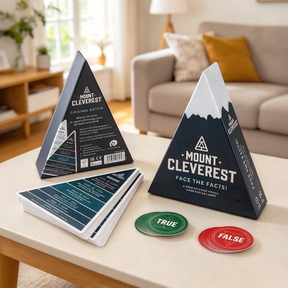 mt cleverest game, Family True False Trivia Card Game, Fast-Paced Fun Fact Quiz Game, Portable Travel Game for Holiday, Party & Family Night Activities