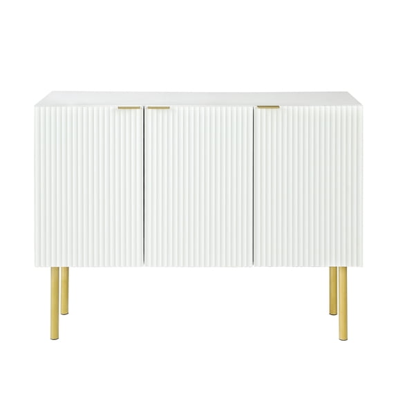 mteryoing Minimalism Sideboard Buffet Cabinet Accent Cabinet With 3 Doors Shelves Buffet Cabinet For Entryway Kitchen