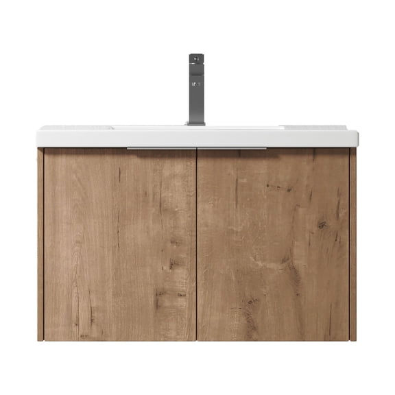 mteryoing Wall Mount Bathroom Vanity With Sink Combo For Small Space Vanity Cabinet Gel Basin Countertop Floating Cabinet With Close Doors
