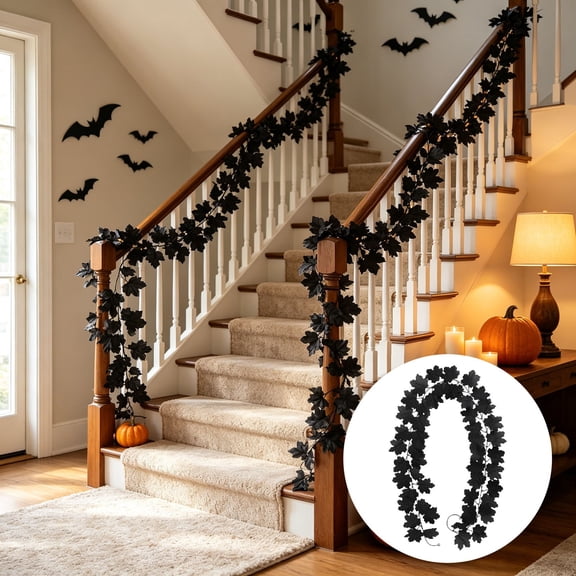 mtpzqdy Artificial Maple Leaf Vine for Halloween Staircase Decor