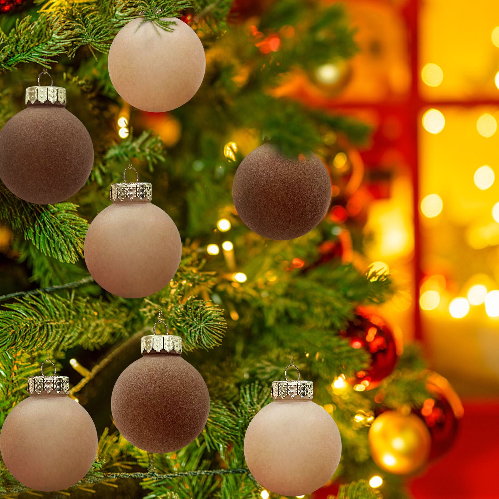 mtvxesu 12Pcs Velvet Christmas Balls Christmas Tree Decorations, 2023 ...