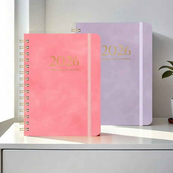 mtvxesu 2026 Daily Planner Weekly & Monthly Organizer With Twin Binding January 2026 - December 2026 Sturdy Cover For Men & Women 1 Notebook