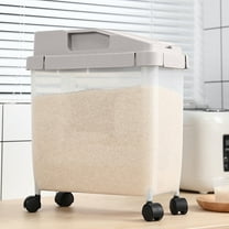 mtvxesu 20Lb Airtight Food Storage Container with Wheels & Measuring Cup for Rice, Flour, Cereal & Pet Food