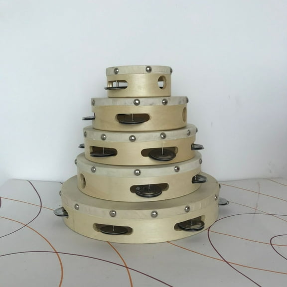 mtvxesu 4-10 Inch Hand Tambourine, Aluminum Alloy, Percussion Instrument For Music, Vibrant Tambourine For Performance