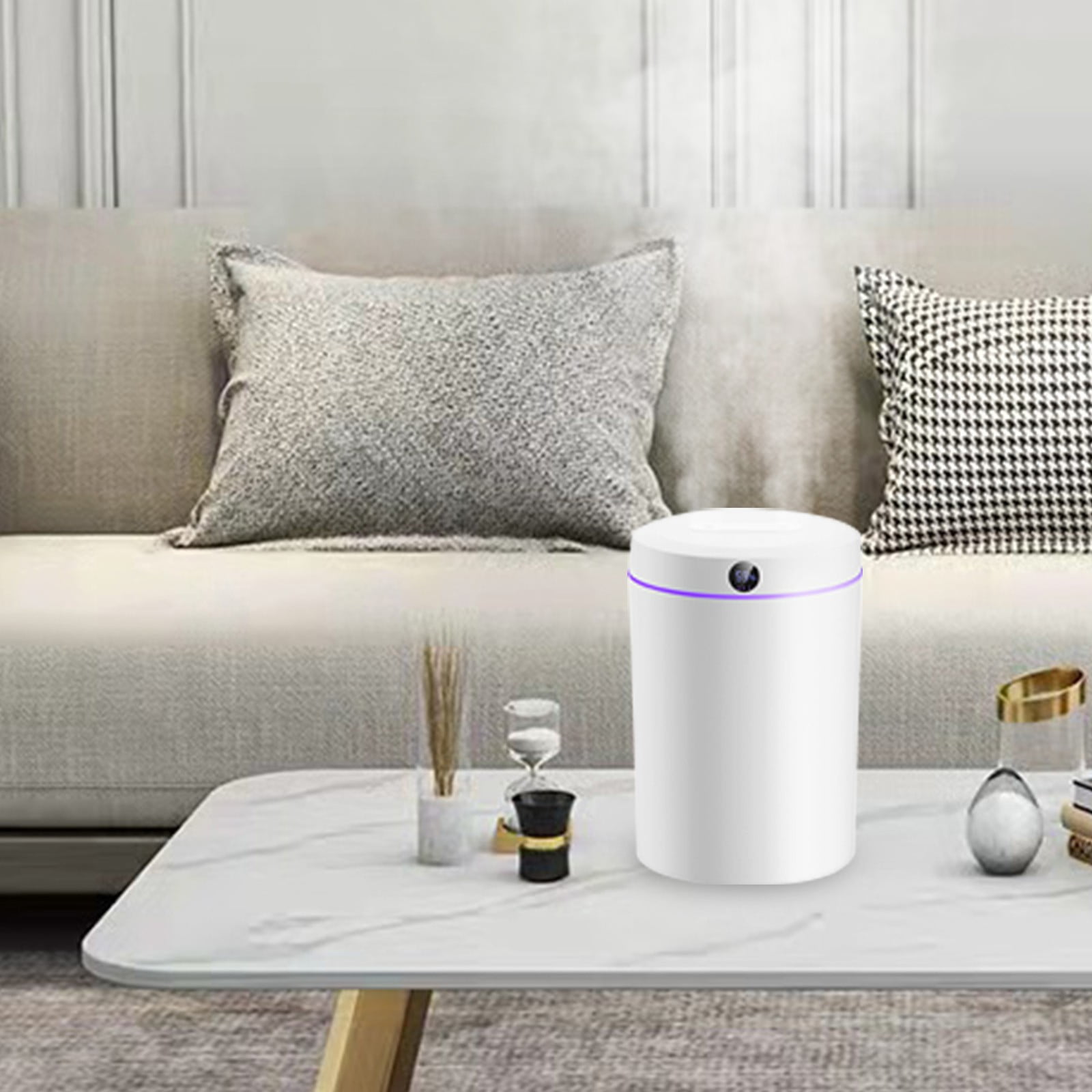 mtvxesu 5L Large Room Humidifier with Essential Oil Diffuser Quiet Warm & Cool Mist Adjustable 360 Nozzle Night Light Ideal for Bedroom Home Office Yoga 35dB Ultra-Quiet Operation White