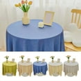 thumbnail image 1 of mtvxesu 60% Cotton 40% Linen Square Tablecloth With Fringe, Waterproof Stain-Resistant, Machine Washable, 55X55 Inches, For Wedding Party Indoor Outdoor, 1 Piece, 1 of 8