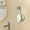 thumbnail image 1 of No-Hole Showerhead Bracket with Adhesive Backing, Adjustable Shower Head Holder with Hooks for Bathroom Accessories, White Gray or Clear, 1 of 6