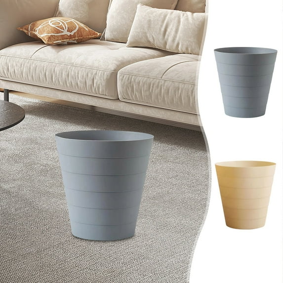mtvxesu Bathroom Garbage Can, Small Plastic Trash Can, Office & Bathroom Wastebasket, Round Garbage Bin for Home, Bedroom, Dorm, Multiple Colors, Compact Design for Small Spaces, 1-Pack