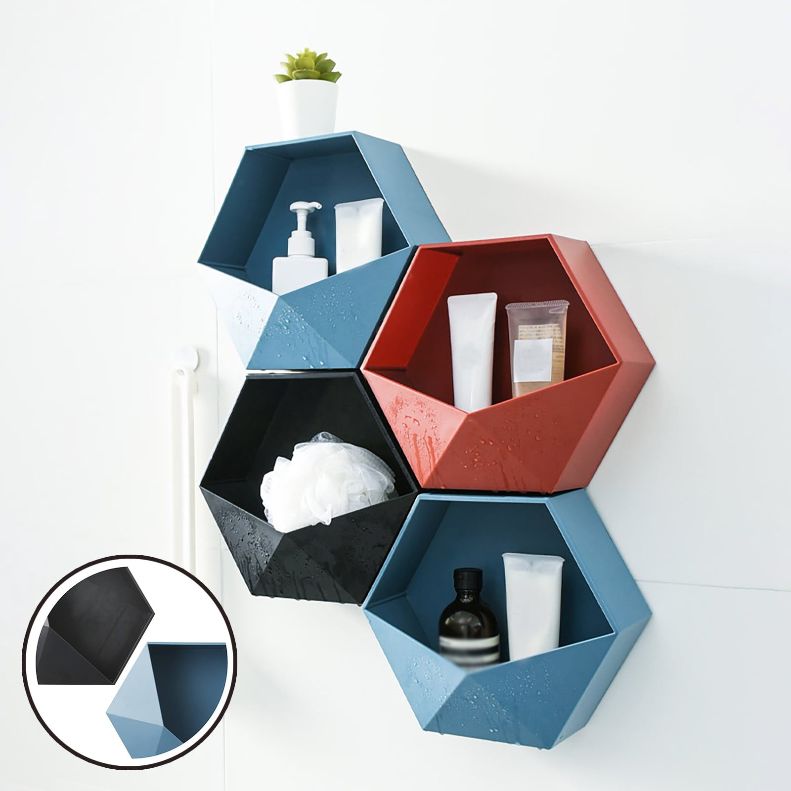 mtvxesu Bathroom Storage Shelf, Wall Mounted Bathroom Storage Shelf ...