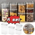thumbnail image 1 of mtvxesu Cereal Containers Storage, Airtight Food Storage Containers Set Plastic Kitchen Pantry Containers with Lids Clear Storage Containers for Cereal, Flour, Pasta, Sugar, Snack, 1 of 11