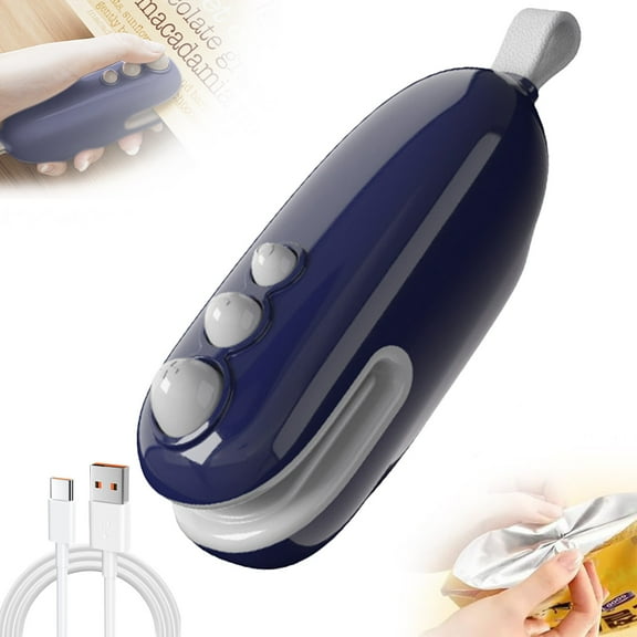 mtvxesu Chip Clip, Snack Sealing Machine Small and Mini Plastic Sealing Machine Packaging Household Plastic Bags Food Preservation Sealing Machine Chip Clips Magnetic Chip Clips Metal