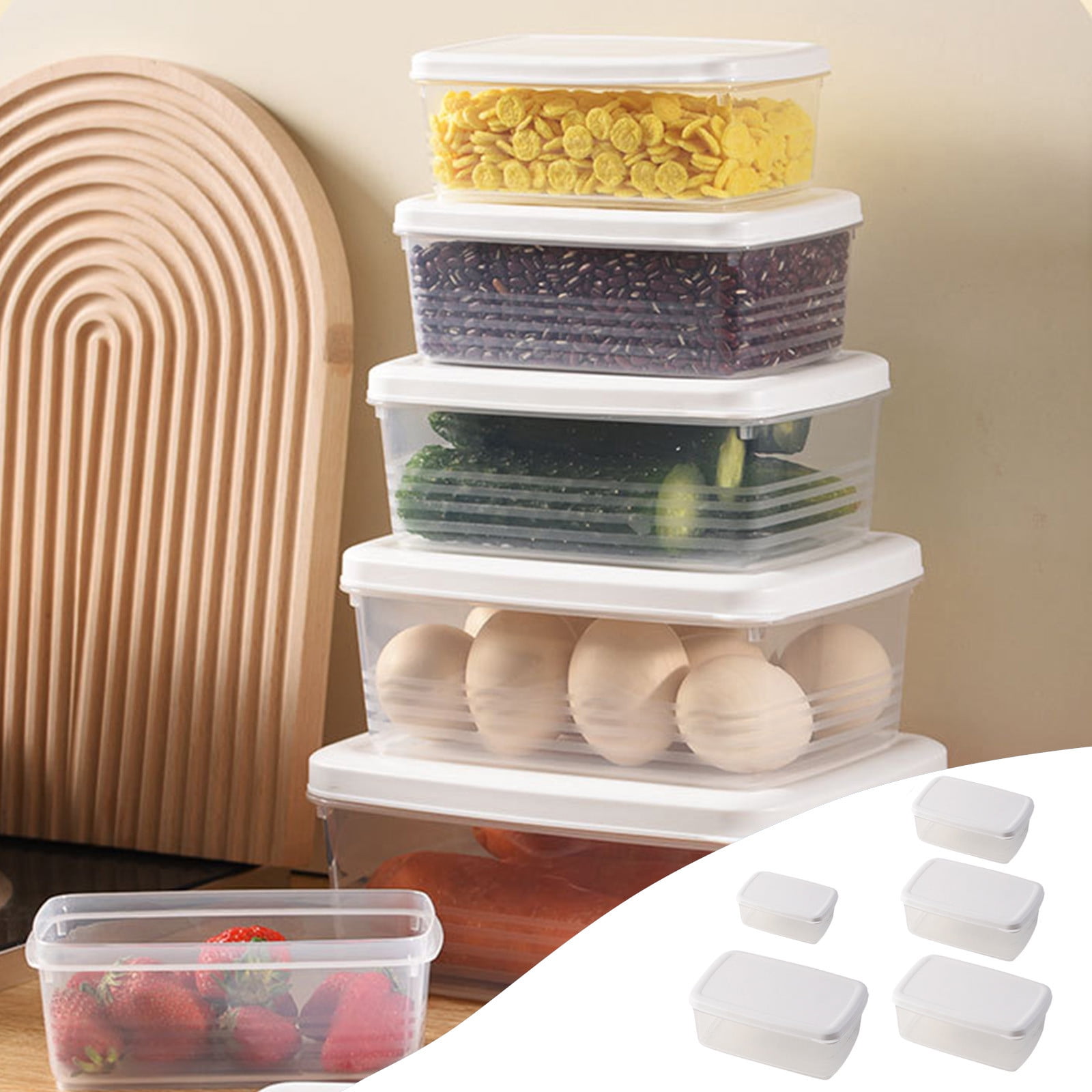 mtvxesu Fresh Food Storage Container Refrigerator Organizer Reusable ...